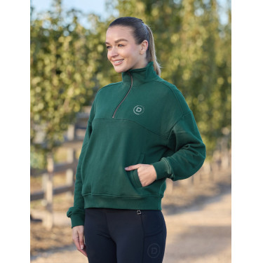 Maglia in pile Dublin da donna con zip 1/4 Verde smeraldo scuro Maglia in pile Dublin da donna con zip 1/4 Verde smeraldo scuro