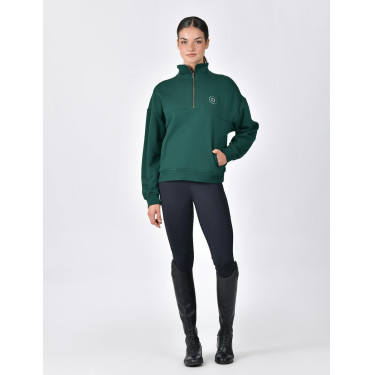 Maglia in pile Dublin da donna con zip 1/4 Verde smeraldo scuro Maglia in pile Dublin da donna con zip 1/4 Verde smeraldo scuro