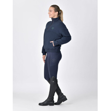 Maglia in pile Dublin da donna con zip 1/4 Marina Blu marino