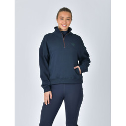 Maglia in pile Dublin da donna con zip 1/4 Marina Blu marino