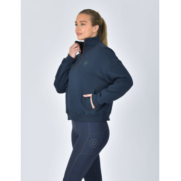 Maglia in pile Dublin da donna con zip 1/4 Marina Blu marino