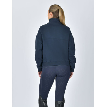 Maglia in pile Dublin da donna con zip 1/4 Marina Blu marino