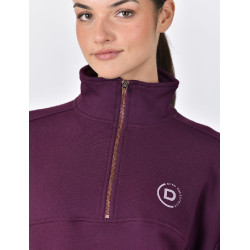Maglia in pile Dublin da donna con zip 1/4 Viola porpora