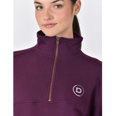 Maglia in pile Dublin da donna con zip 1/4 Viola porpora