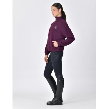Maglia in pile Dublin da donna con zip 1/4 Viola porpora