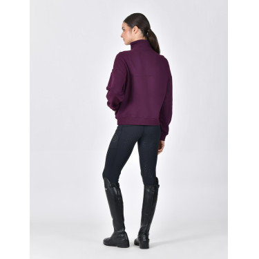 Maglia in pile Dublin da donna con zip 1/4 Viola porpora