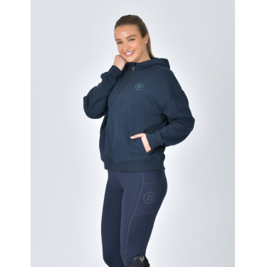 Felpa in pile Dublin da donna con cappuccio e zip 1/4 Marina Blu marino Felpa in pile Dublin da donna con cappuccio e zip 1/4 Marina Blu marino