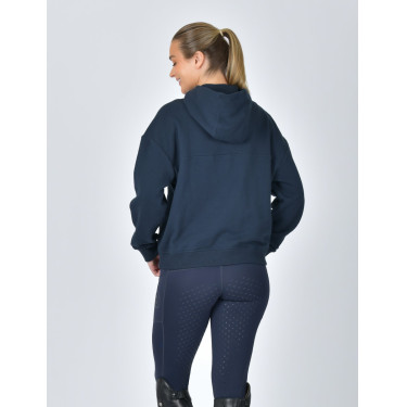Felpa in pile Dublin da donna con cappuccio e zip 1/4 Marina Blu marino Felpa in pile Dublin da donna con cappuccio e zip 1/4 Marina Blu marino