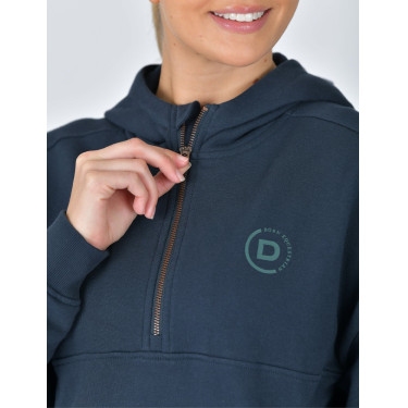 Felpa in pile Dublin da donna con cappuccio e zip 1/4 Marina Blu marino Felpa in pile Dublin da donna con cappuccio e zip 1/4 Marina Blu marino