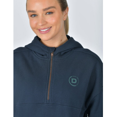 Felpa in pile Dublin da donna con cappuccio e zip 1/4 Marina Blu marino Felpa in pile Dublin da donna con cappuccio e zip 1/4 Marina Blu marino