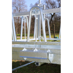 Rastrelliera quadrata con tetto Hobby Kerbl zincata 1,5 x 1,5 m 8 cavalli