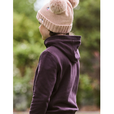 Felpa con cappuccio Dublin logo Lurex Lilah bambino Prugna perfetta / oro rosa Felpa con cappuccio Dublin logo Lurex Lilah bambino Prugna perfetta / oro rosa