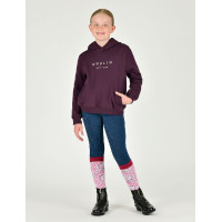 Felpa con cappuccio Dublin logo Lurex Lilah bambino Prugna perfetta / oro rosa