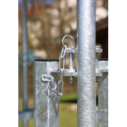 Rastrelliera quadrata con tetto Hobby Kerbl zincata 1,5 x 1,5 m 8 cavalli