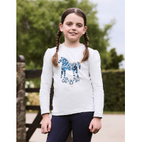 T-shirt a maniche lunghe a sbuffo Dublin Poppy bambino/a Marmo bianco / pony nordico T-shirt a maniche lunghe a sbuffo Dublin Poppy bambino/a Marmo bianco / pony nordico