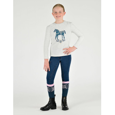 T-shirt a maniche lunghe a sbuffo Dublin Poppy bambino/a Marmo bianco / pony nordico T-shirt a maniche lunghe a sbuffo Dublin Poppy bambino/a Marmo bianco / pony nordico