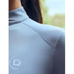 Top da equitazione a maniche lunghe Dublin traspirante da donna Nebbia blu Top da equitazione a maniche lunghe Dublin traspirante da donna Nebbia blu