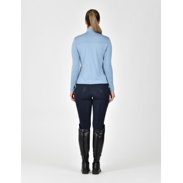 Top da equitazione a maniche lunghe Dublin traspirante da donna Nebbia blu Top da equitazione a maniche lunghe Dublin traspirante da donna Nebbia blu