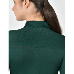 Top da equitazione a maniche lunghe Dublin traspirante da donna Verde smeraldo scuro Top da equitazione a maniche lunghe Dublin traspirante da donna Verde smeraldo scuro