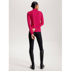 Base Layer Tommy Hilfiger Equestrian a maniche lunghe con collo per donna Ciliegia Base Layer Tommy Hilfiger Equestrian a maniche lunghe con collo per donna Ciliegia