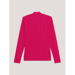 Base Layer Tommy Hilfiger Equestrian a maniche lunghe con collo per donna Ciliegia Base Layer Tommy Hilfiger Equestrian a maniche lunghe con collo per donna Ciliegia
