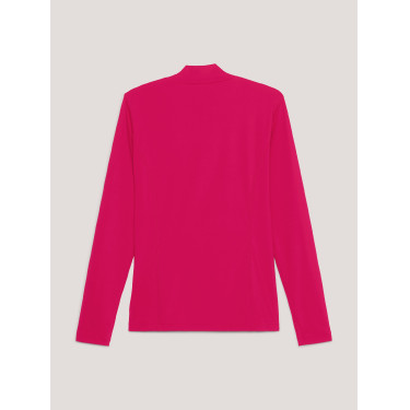 Base Layer Tommy Hilfiger Equestrian a maniche lunghe con collo per donna Ciliegia Base Layer Tommy Hilfiger Equestrian a maniche lunghe con collo per donna Ciliegia