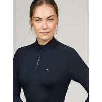 Base layer Tommy Hilfiger Equestrian Milo 1/4 zip donna Cielo del deserto Blu
