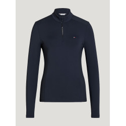 Base layer Tommy Hilfiger Equestrian Milo 1/4 zip donna Cielo del deserto Blu