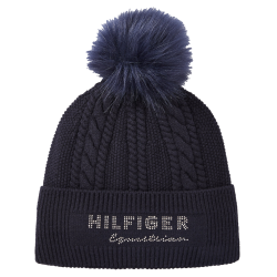 Cuffia con pompon Tommy Hilfiger Equestrian Perry Cielo del deserto Blu
