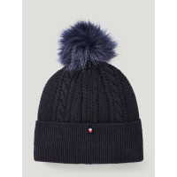 Cuffia con pompon Tommy Hilfiger Equestrian Perry Cielo del deserto Blu
