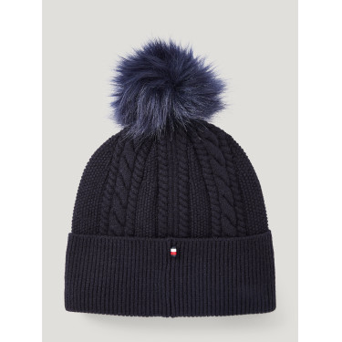 Cuffia con pompon Tommy Hilfiger Equestrian Perry Cielo del deserto Blu Cuffia con pompon Tommy Hilfiger Equestrian Perry Cielo del deserto Blu
