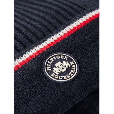 Cuffia lavorata a maglia Tommy Hilfiger Equestrian Kent Cielo del deserto Blu Cuffia lavorata a maglia Tommy Hilfiger Equestrian Kent Cielo del deserto Blu