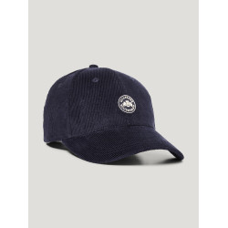 Cappellino Tommy Hilfiger Equestrian in velluto a coste Watson Cielo del deserto Blu