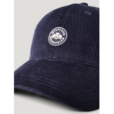 Cappellino Tommy Hilfiger Equestrian in velluto a coste Watson Cielo del deserto Blu Cappellino Tommy Hilfiger Equestrian in velluto a coste Watson Cielo del deserto Blu