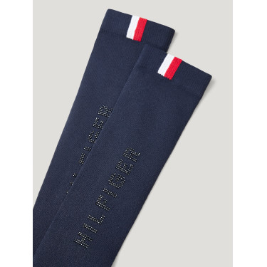 Calze con strass Tommy Hilfiger Equestrian Erie Cielo del deserto Blu Calze con strass Tommy Hilfiger Equestrian Erie Cielo del deserto Blu