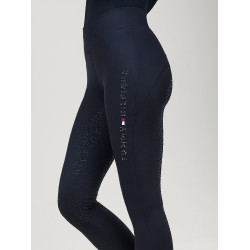 Leggings Tommy Hilfiger Equestrian Elmira Winter con strass full grip donna Cielo del deserto Blu