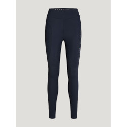Leggings Tommy Hilfiger Equestrian Elmira Winter con strass full grip donna Cielo del deserto Blu