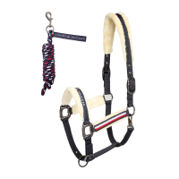 Capestro e lunghina Tommy Hilfiger Equestrian Yale con pelliccia Cielo del deserto Blu