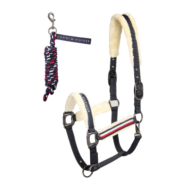 Capestro e lunghina Tommy Hilfiger Equestrian Yale con pelliccia Cielo del deserto Blu Capestro e lunghina Tommy Hilfiger Equestrian Yale con pelliccia Cielo del deserto Blu