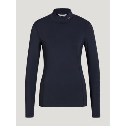 Maglia a collo alto Tommy Hilfiger Equestrian Ava da donna Cielo del deserto Blu Maglia a collo alto Tommy Hilfiger Equestrian Ava da donna Cielo del deserto Blu