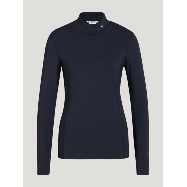 Maglia a collo alto Tommy Hilfiger Equestrian Ava da donna Cielo del deserto Blu Maglia a collo alto Tommy Hilfiger Equestrian Ava da donna Cielo del deserto Blu