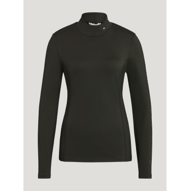 Maglia a collo alto Tommy Hilfiger Equestrian Ava da donna Nero Maglia a collo alto Tommy Hilfiger Equestrian Ava da donna Nero