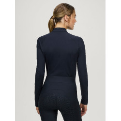 Polo invernale a maniche lunghe Tommy Hilfiger Equestrian 1/4 zip Beth donna Cielo del deserto Blu Polo invernale a maniche lunghe Tommy Hilfiger Equestrian 1/4 zip Beth donna Cielo del deserto Blu