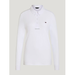 Polo da concorso a maniche lunghe Tommy Hilfiger Equestrian Eaton da uomo Bianco ottico Polo da concorso a maniche lunghe Tommy Hilfiger Equestrian Eaton da uomo Bianco ottico