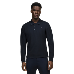 Polo a maniche lunghe Tommy Hilfiger Equestrian Erwin uomo Cielo del deserto Blu