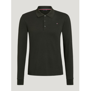 Polo a maniche lunghe Tommy Hilfiger Equestrian Erwin uomo Nero