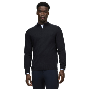 Maglione in cashmere Tommy Hilfiger Equestrian 1/2 zip Oakfield uomo Cielo del deserto Blu