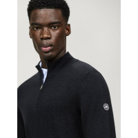 Maglione in cashmere Tommy Hilfiger Equestrian 1/2 zip Oakfield uomo Cielo del deserto Blu