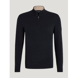 Maglione in cashmere Tommy Hilfiger Equestrian 1/2 zip Oakfield uomo Cielo del deserto Blu