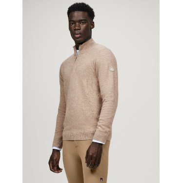 Maglione in cashmere Tommy Hilfiger Equestrian 1/2 zip Oakfield uomo Talpa Marrone